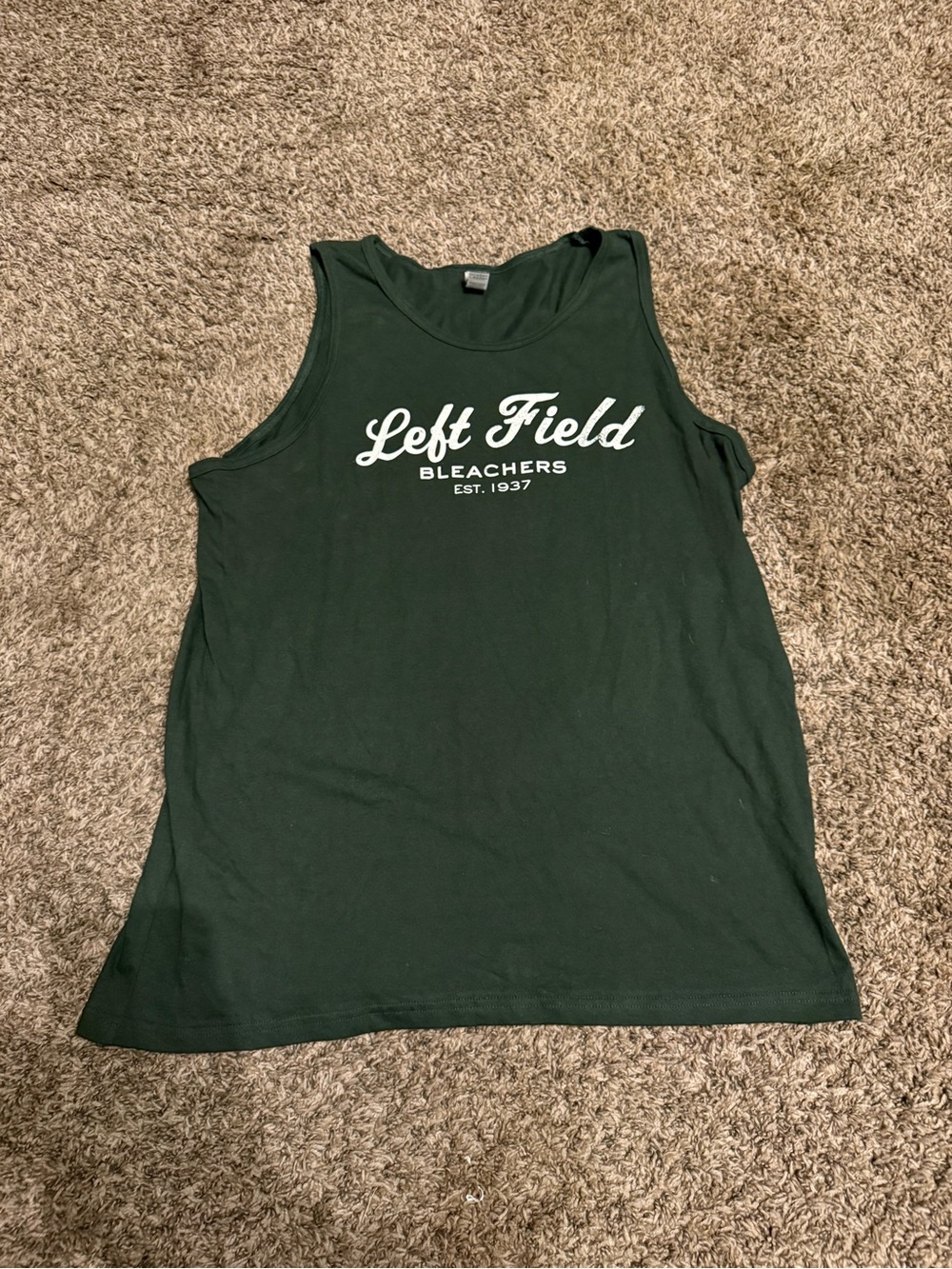 Chicago Cubs Left Field Bleachers Dark Green Graphic Tank